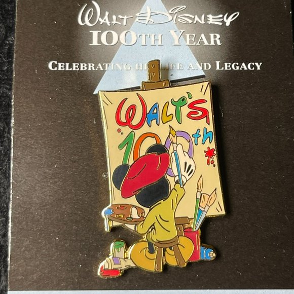 Walt Disney 100th Year Legacy Artist Mickey Mouse Pin Disney Store - Picture 3 of 4